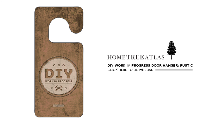 DIY Work In Progress Door Hanger Rustic