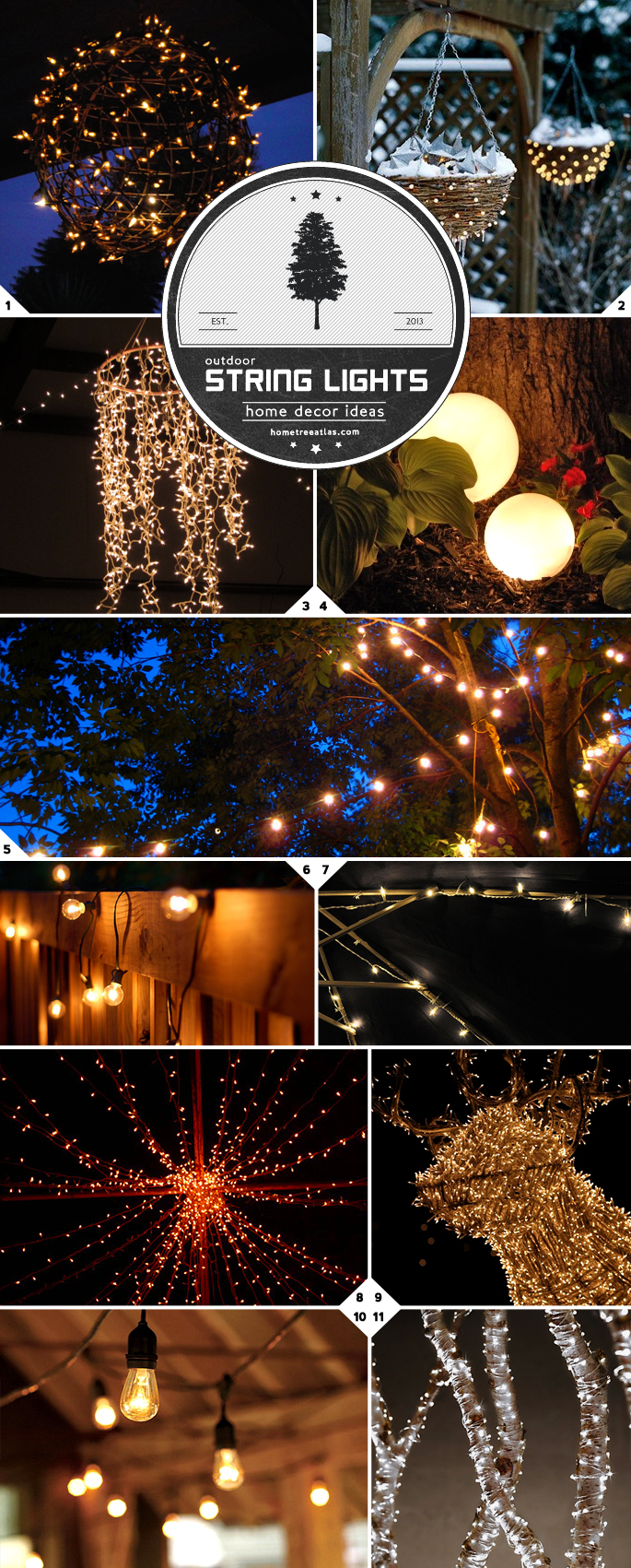 Home Decor Ideas Creative Ways of Using String Lights Outdoors Home